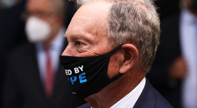Former New York City Mayor Mike Bloomberg attends a 9/11 memorial service at the National September 11 Memorial and Museum on September 11, 2020 in New York City.