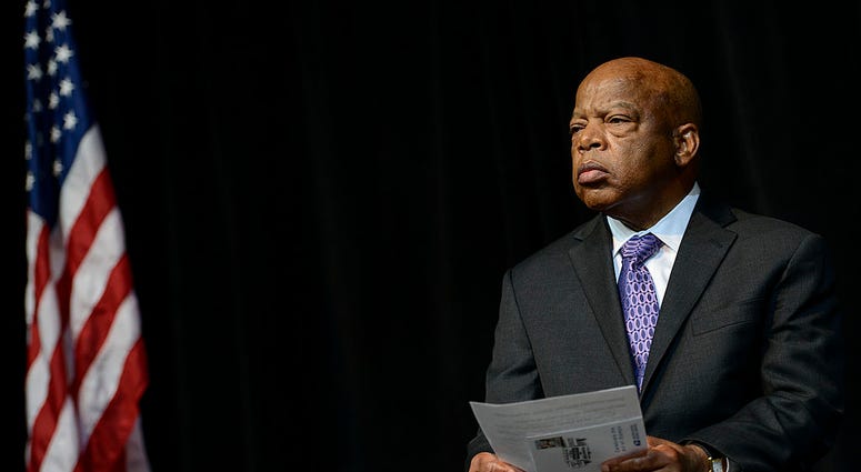John Lewis attends the U.S. Postal Service Unveiling of the 1963 March On Washington Stamp on August 23, 2013 in Washington, United States.