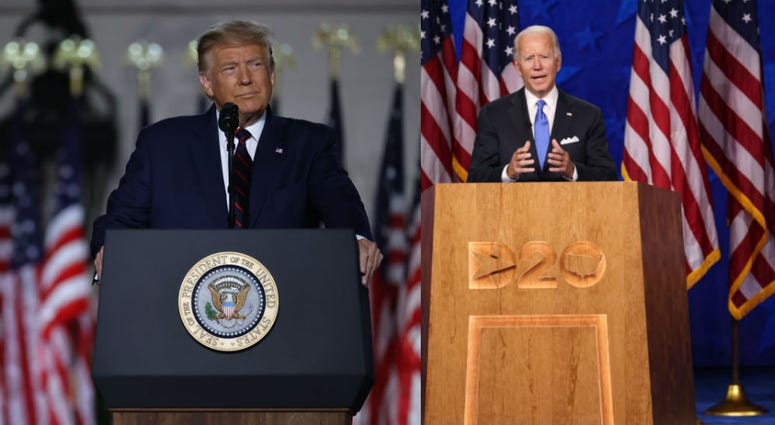 Donald Trump and Joe Biden deliver addresses in Republican and Democrat conventions