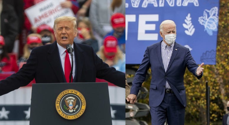 President Trump and former Vice President Joe Biden campaign in Pennsylvania.