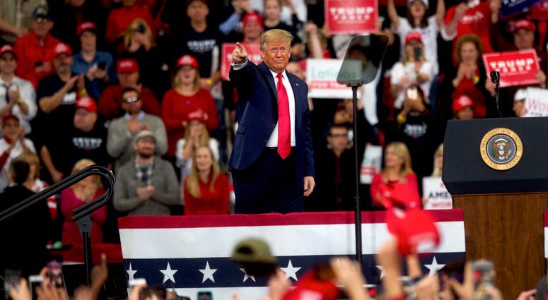 President Donald Trump rally