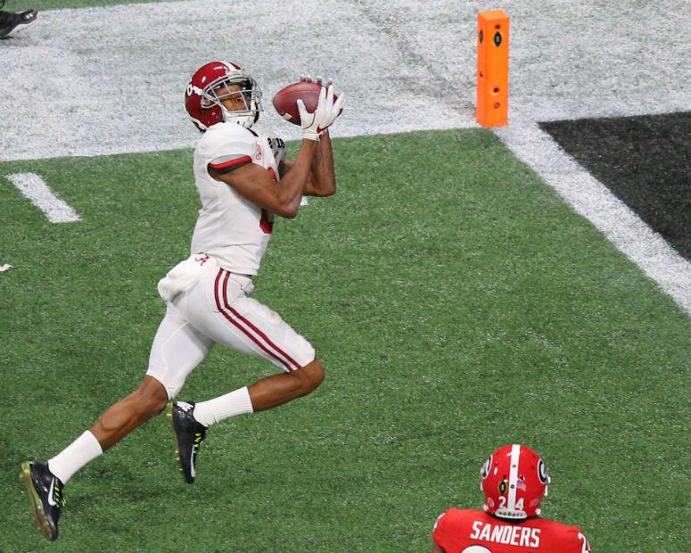 Alabama backup QB Tua Tagovailoa capped a second-half comeback with a 41-yard TD pass in overtime to fellow freshman DeVonta Smith in Monday night’s 26-23 win over Georgia.