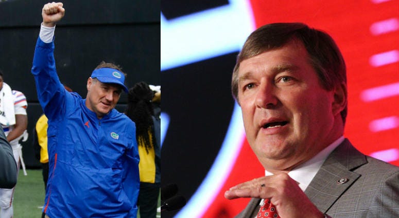 UF's Dan Mullen and UGA's Kirby Smart, SEC football