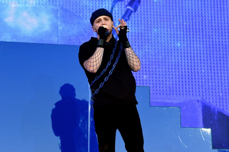 INDIO, CA - APRIL 13: Bazzi performs at Coachella Stage during the 2019 Coachella Valley Music And Arts Festival on April 13, 2019 in Indio, California.