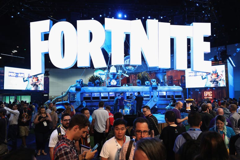 Fortnite Game enthusiasts and industry personnel visit the 'Fortnite' exhibit during the Electronic Entertainment Expo E3 at the Los Angeles Convention Center on June 12, 2018 in Los Angeles, California.