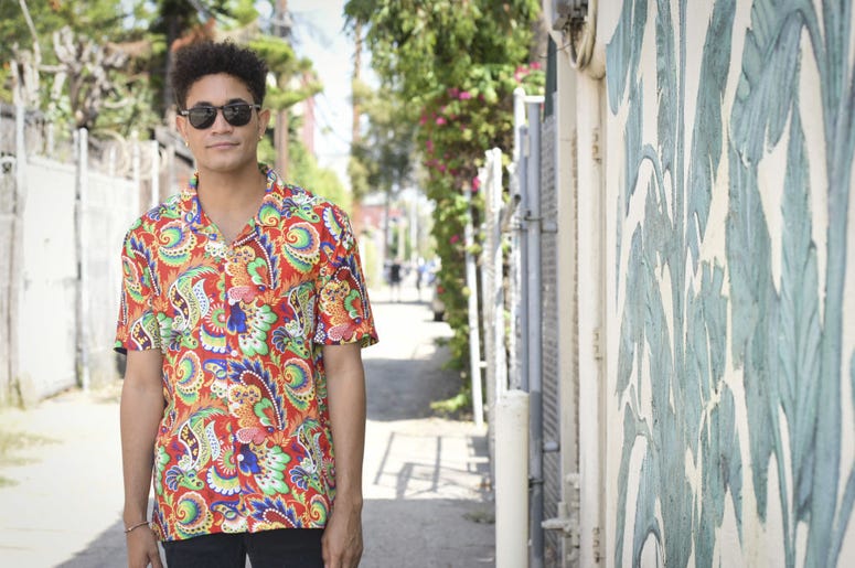 VENICE, CA - JULY 27: BTS with Bryce Vine as he shoots his episode of The Sound Drop with Pepsi on July 27, 2018 in Venice, California.