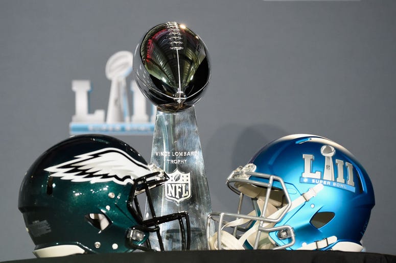 The Vince Lombardi Trophy is seen during Super Bowl LII media availability on February 5, 2018 at Mall of America in Bloomington, Minnesota. The Philadelphia Eagles defeated the New England Patriots in Super Bowl LII 41-33 on February 4th.