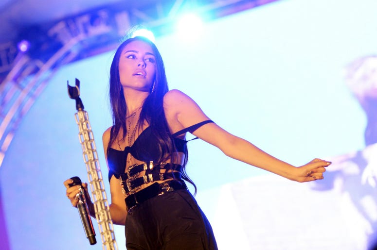 Madison Beer Madison Beer performs onstage at The Forum on November 30, 2018 in Inglewood, California.
