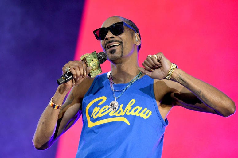 VIRGINIA BEACH, VIRGINIA - APRIL 27: Snoop Dogg performs onstage at SOMETHING IN THE WATER - Day 2 on April 27, 2019 in Virginia Beach City.