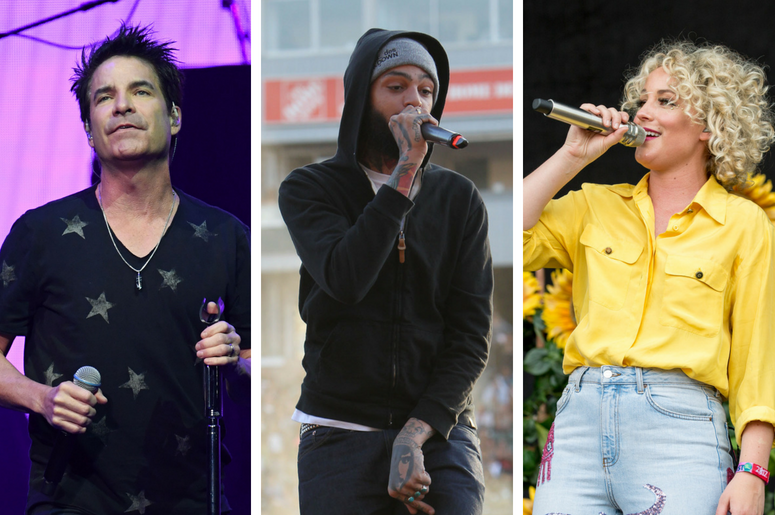 Patrick Monohan | Travie McCoy | Cam June 24, 2018; Sunrise, FL, USA; Patrick Monahan of Train performs at BB&T Center. / 12 May April 2012 - Carson, California - Travie McCoy of Gym Class Heroes /Cam (Camaron Marvel Ochs) during Bonnaroo Music and Arts Festival at Great Stage Park on June