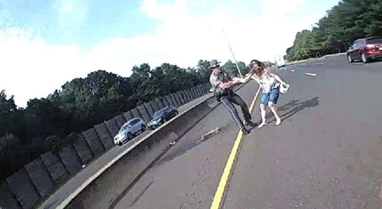 Woman Removed from I-95