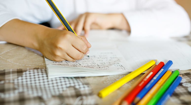 Child Studying from Home