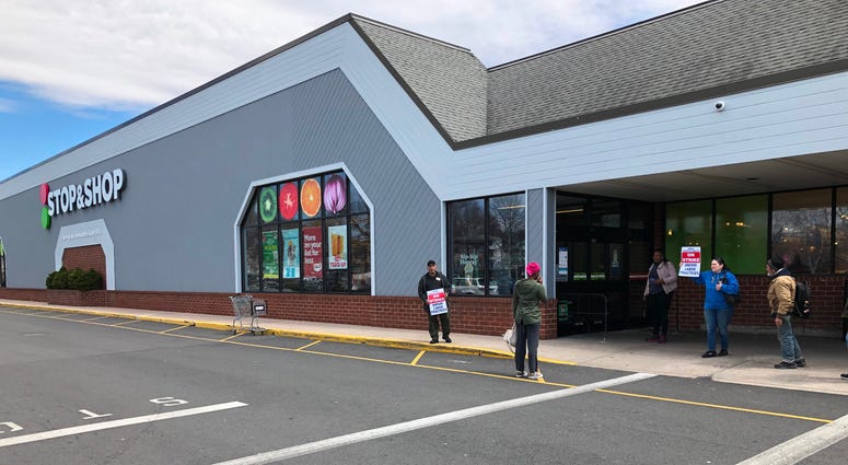 Stop & Shop employees at the chain's Hartford location were among those to go on strike.