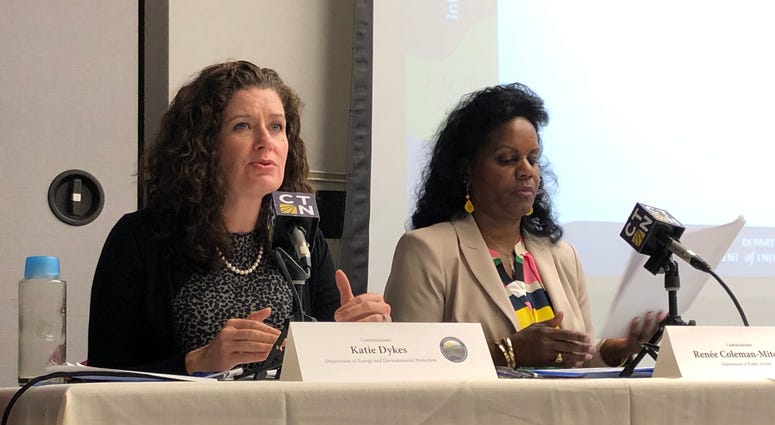 Department of Energy and Environmental Protection Commissioner Katie Dykes and Department of Public Health Commissioner Renee Coleman-Mitchell.