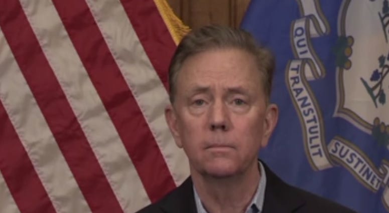 Governor Ned Lamont at his coronavirus press briefing April 10