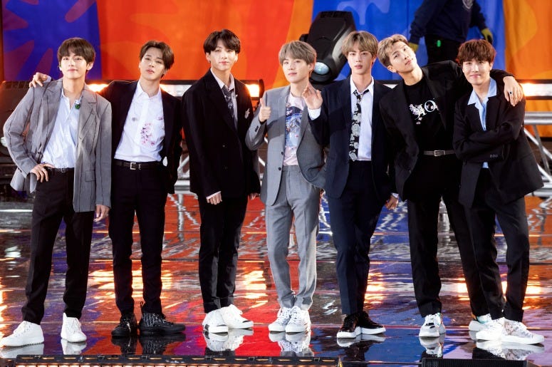 BTS perform on "Good Morning America" on May 15, 2019 in New York City BTS perform on "Good Morning America" on May 15, 2019 in New York City