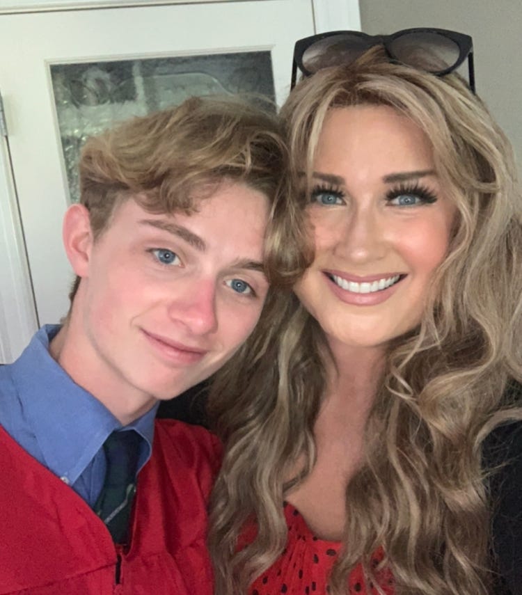 Christine Lee with her oldest son, Alexander Christine Lee with her son, Alexander