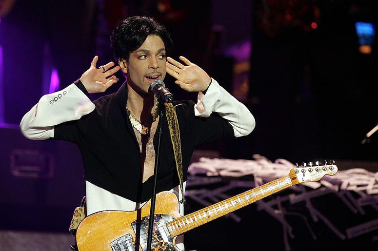Musician Prince performs on stage at the 36th NAACP Image Awards at the Dorothy Chandler Pavilion on March 19, 2005 in Los Angeles, California. Prince was honored with the Vanguard Award Musician Prince performs on stage at the 36th NAACP Image Awards at the Dorothy Chandler Pavilion on March 19, 2005 in Los Angeles, California. Prince was honored with the Vanguard Award
