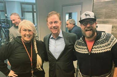 Governor Lamont with Christine and Salt