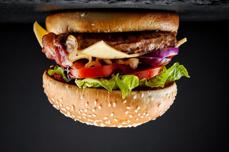 upside down burger