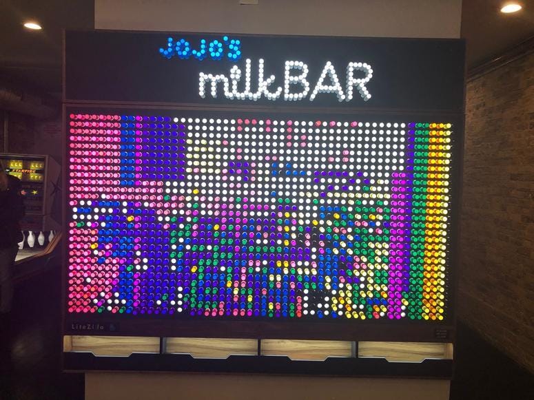 Jojo's Milk Bar / Lite-Brite Art Jojo's Milk Bar / Lite-Brite Art