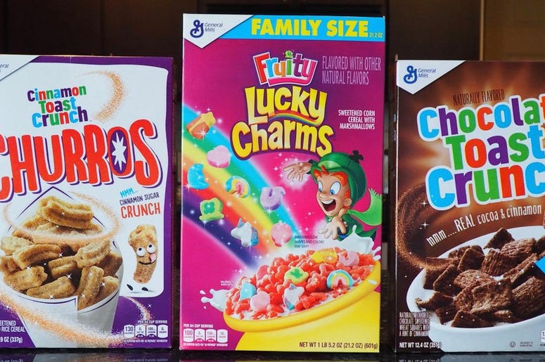 Cinnamon Toast Crunch Churros, Fruity Lucky Charms & Chocolate Toast Crunch Cinnamon Toast Crunch Churros, Fruity Lucky Charms & Chocolate Toast Crunch