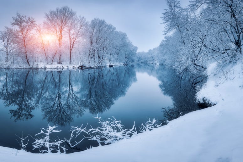 icy river