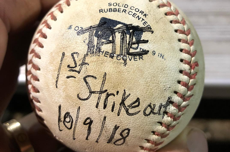 Luke Bryan's son, Tate's strikeout baseball Luke Bryan's son, Tate's strikeout baseball
