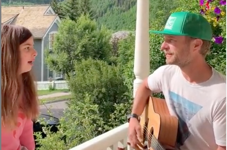 Dierks Bentley and his daughter Evie Dierks Bentley and his daughter Evie