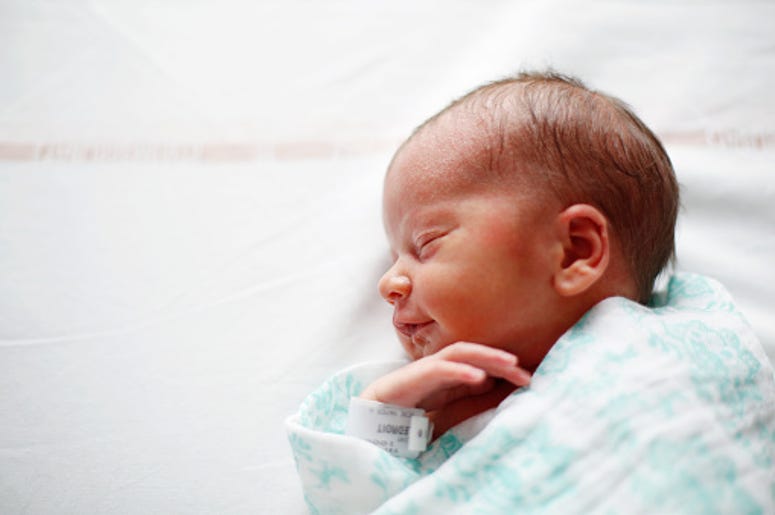 Newborn Baby, Outside, Face Mask, Husband, Wife