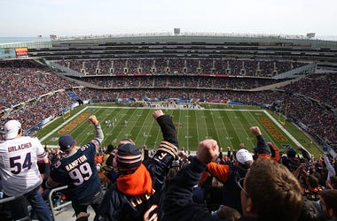 bears fan, chicago bears, solider field, stadium, football