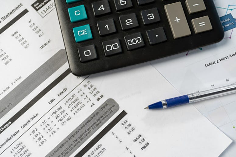 Calculator, Utility Bill, Pay