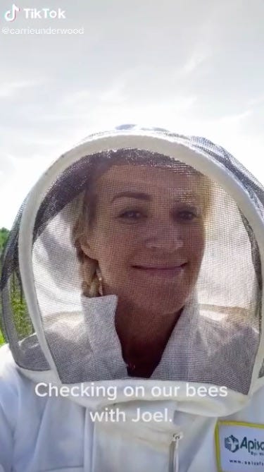 Carrie Underwood, Mike Fisher, Beekeeping