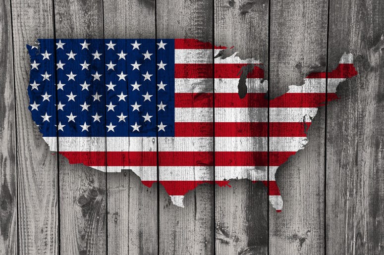 USA Flag Map USA Flag Map