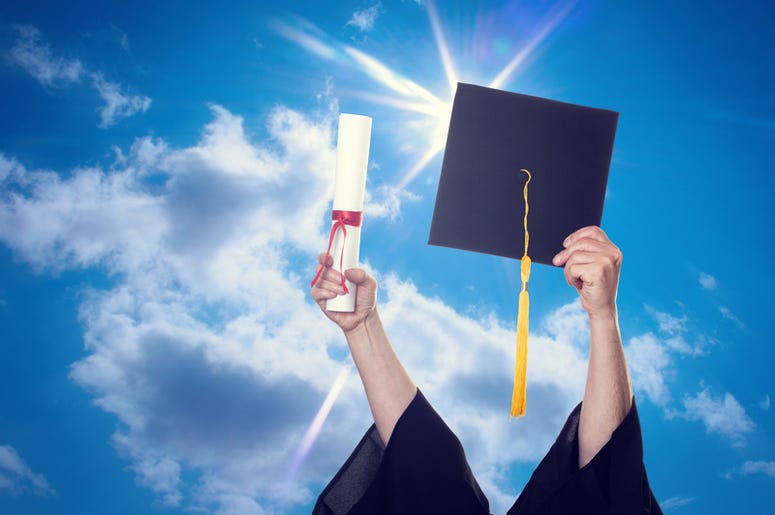 Cap and Gown In Air Cap and Gown In Air