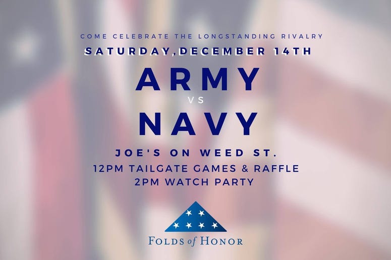 Folds of Honor, Army, Navy, Football, Joes Bar