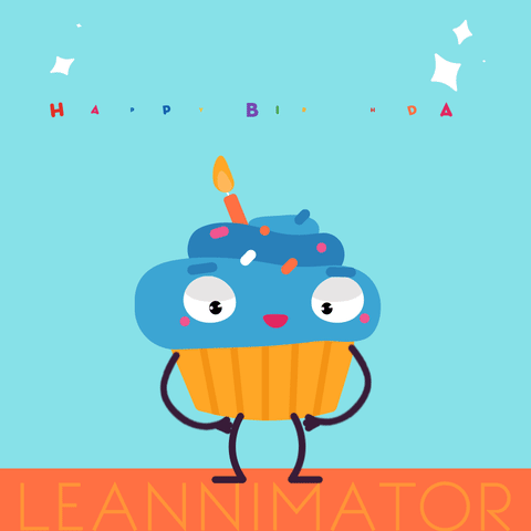 Happy Birthday cupcake GIF Happy Birthday cupcake GIF