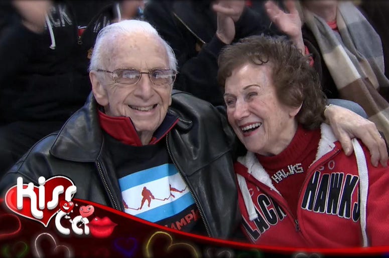 Kiss Cam, Blackhawks, Hockey, Tribute, Chicago, Couple