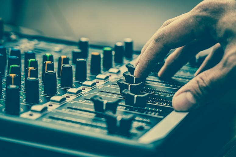 record, music, sound board