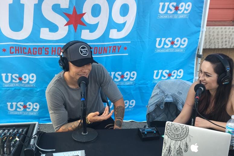 Kane Brown & Kimmie Caruba Kane Brown & Kimmie Caruba chat at Hollywood Casino Amphitheatre