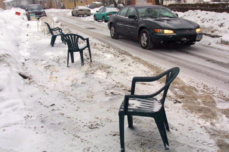 Chicago, Parking, Snow, Dibs