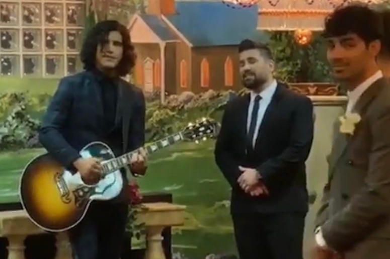Dan + Shay perform during Joe Jonas & Sophie Turner's wedding Dan + Shay perform during Joe Jonas & Sophie Turner's wedding