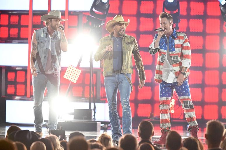 Jason Aldean & Florida Georgia Line perform during the 2019 ACMs. Jason Aldean & Florida Georgia Line perform during the 2019 ACMs.