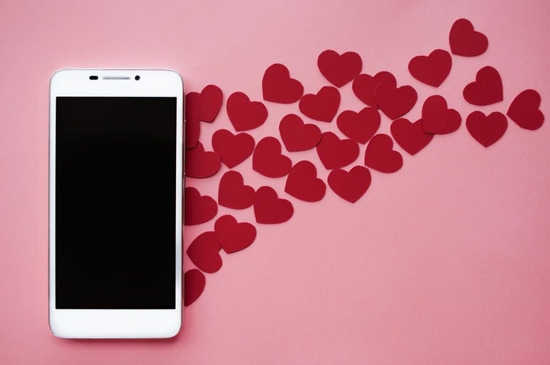 smartphone heart smartphone heart