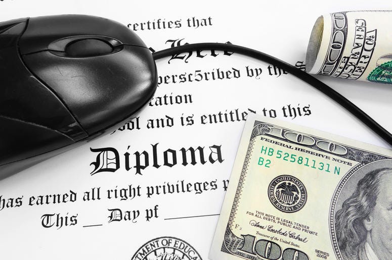 Diploma and Money Diploma and Money