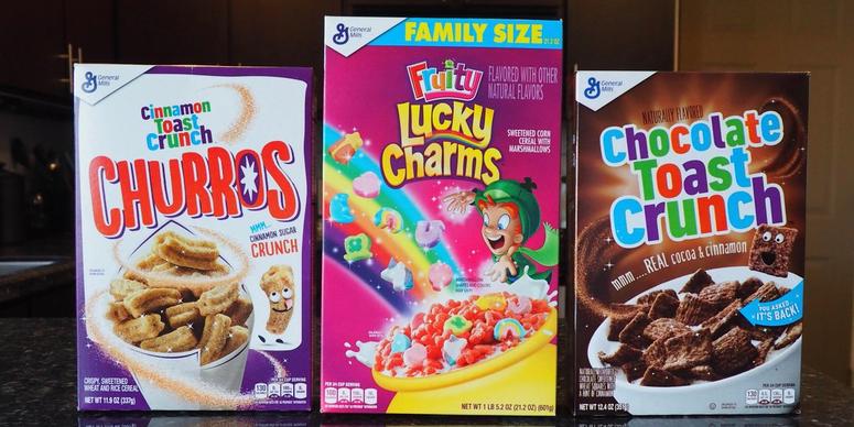 Cinnamon Toast Crunch Churros, Fruity Lucky Charms & Chocolate Toast Crunch Cinnamon Toast Crunch Churros, Fruity Lucky Charms & Chocolate Toast Crunch