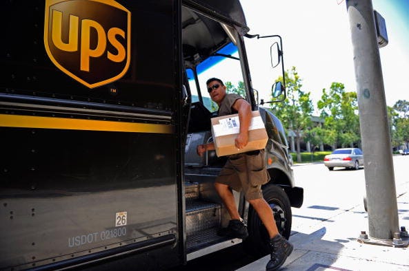 ups driver, delivery, package, holiday season