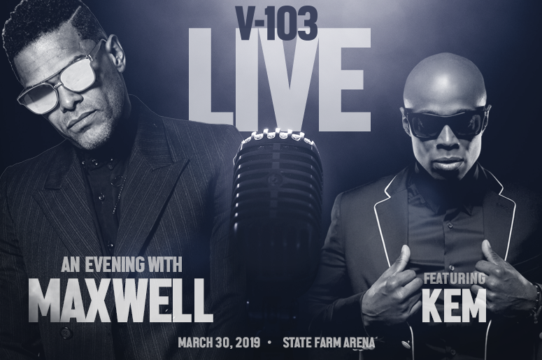 V-103 LIVE: An Evening With MAXWELL Featuring KEM! V-103 LIVE: An Evening With MAXWELL Featuring KEM!