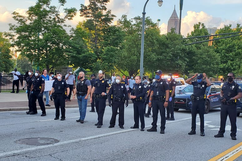 Atlanta police during George Floyd protest