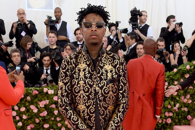 21 Savage attends the 2019 Met Gala 21 Savage attends the 2019 Met Gala